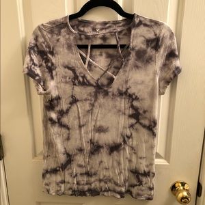 American Eagle Soft & Sexy Ribbed detailed v-neck